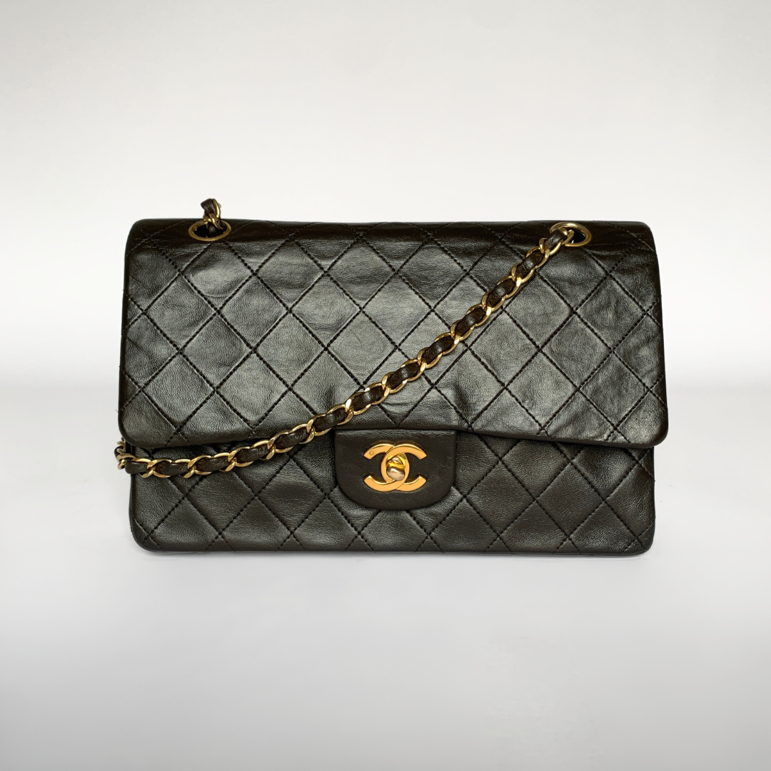 Chanel lambskin double flap bag on sale