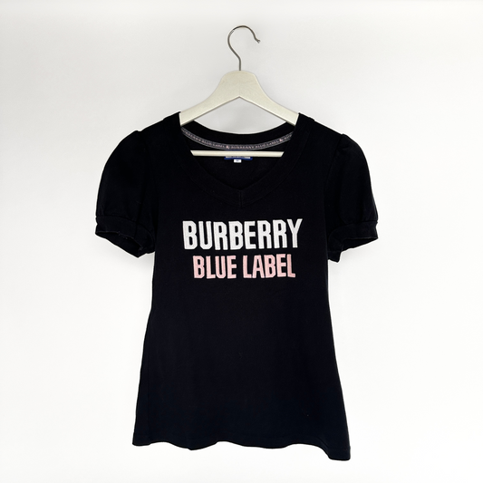 Burberry Burberry Logo T-Shirt Dark Blue Cotton - Clothing - Etoile Luxury Vintage