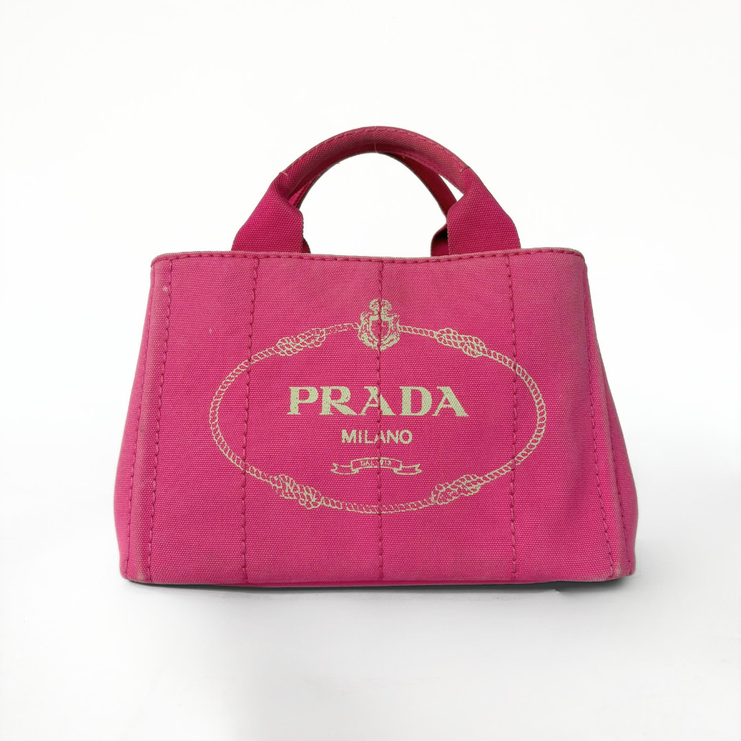PRADA カナパ TU ピンク Prada Canapa Tote Small Canvas | Étoile Luxury Vintage