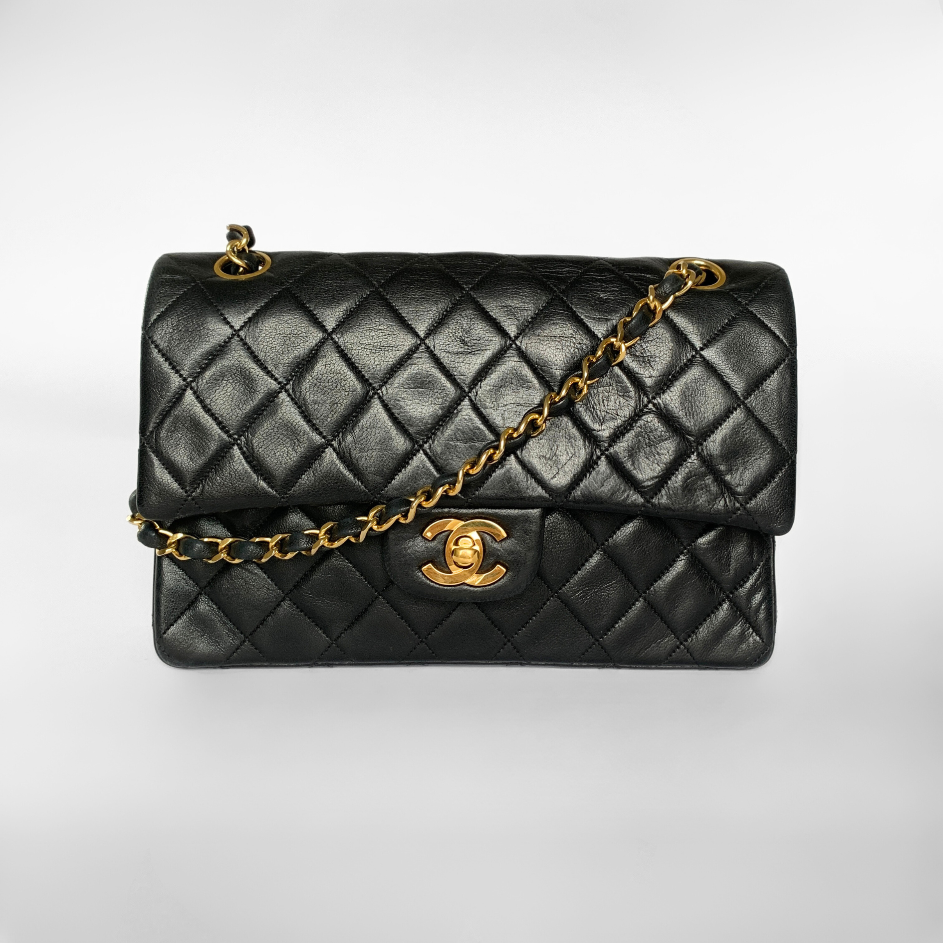 Chanel Klassisches Doppelzimmer Flap Bag Kleines Lammfellleder