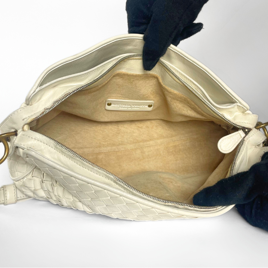 Bottega Veneta White Pouch Crossbody Bag