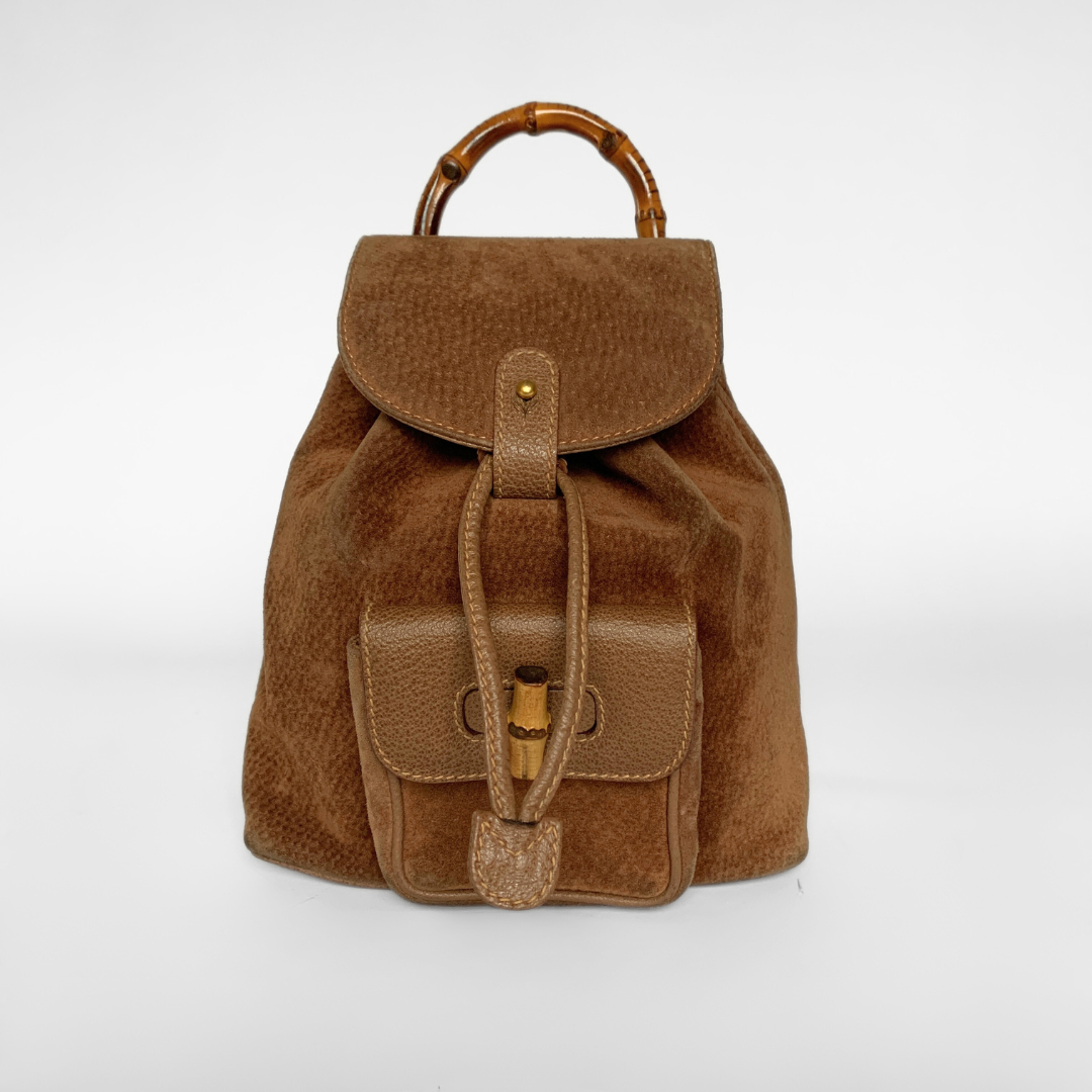 Gucci vintage bamboo backpack on sale