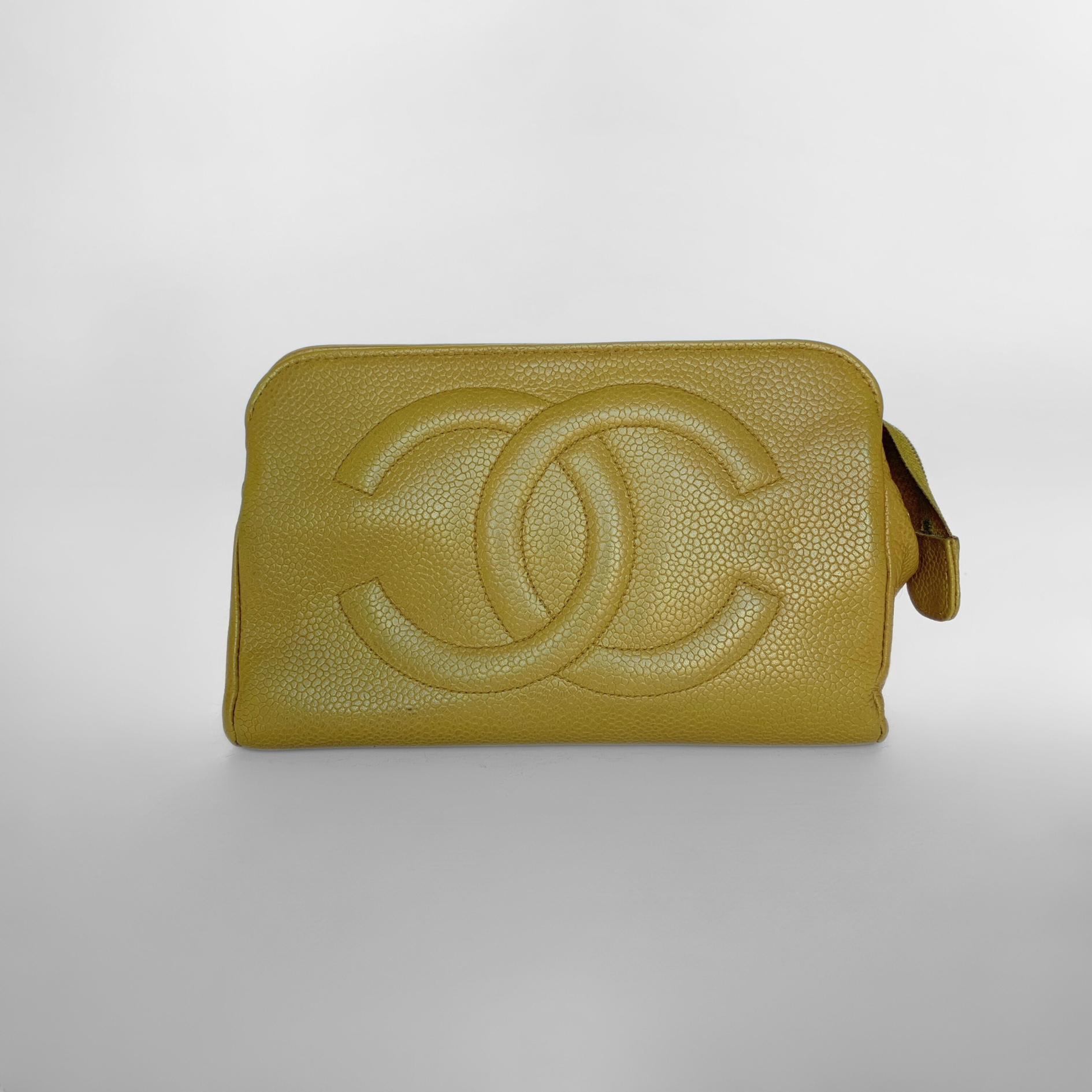 Chanel Cosmetic Pouch Caviar Leather Etoile Luxury Vintage – l