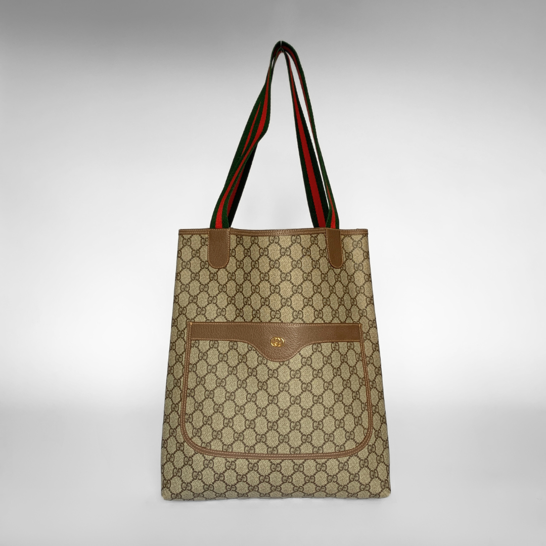 Gucci Supreme Sherry Line Tote Bag Monogram PVC
