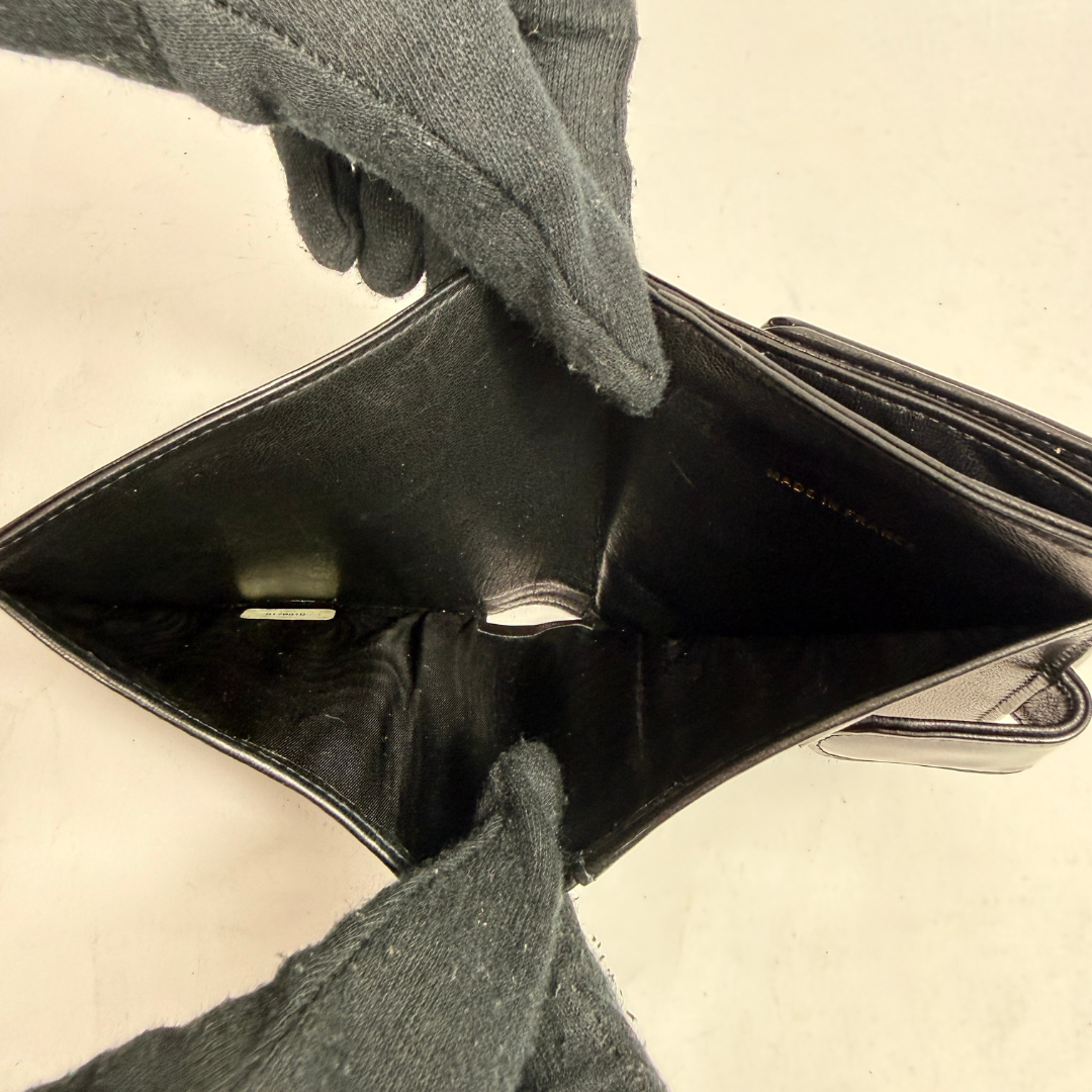 Chanel Black Patent Leather CC Wallet