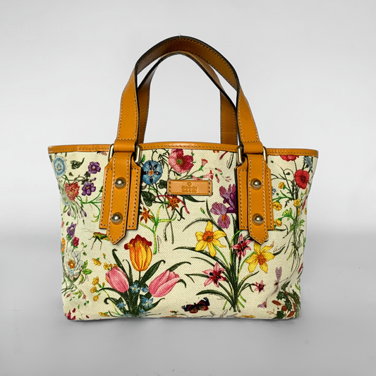 Gucci Gucci Flora Infinity Tote Bag Small Canvas - Handbags - Etoile Luxury Vintage