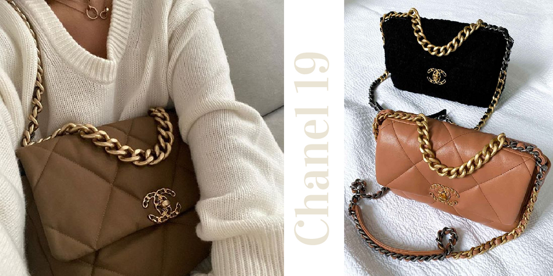   Chanel 19 tasker i forskellige farver / Chanel 19 tasker i forskellige størrelser
