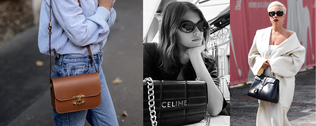 Celine, Bags, Celine Vintage Classic Leather Coated Canvas Shoulder Bag