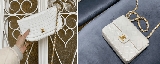 Chanel Taschen aus weißem Lammleder