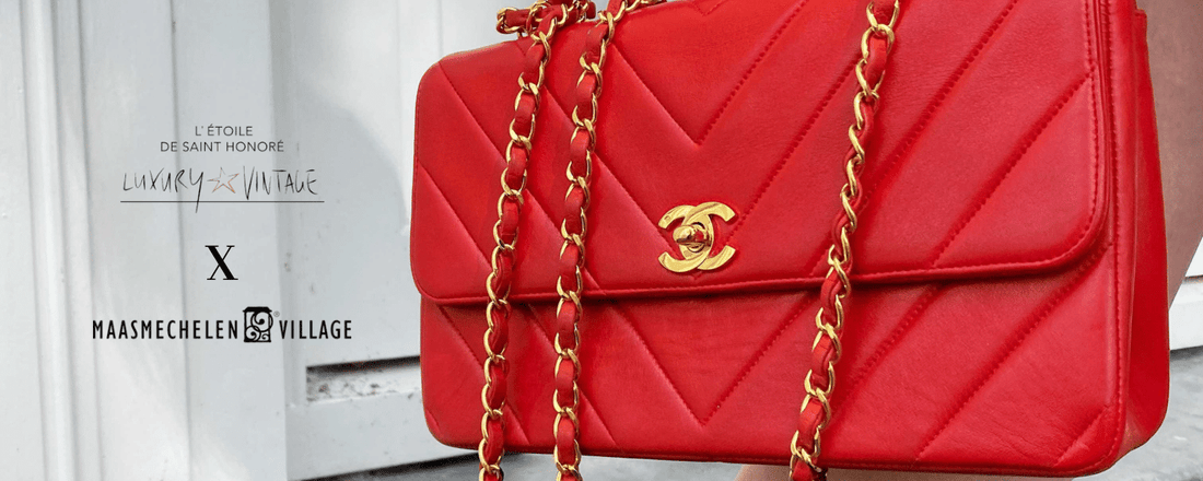 Das Dorf Maasmechelen Belgien / Chanel Coco Top Handle Handtasche Rot Chevron Lammleder / Chanel Vintage-Tasche / Chanel Tasche Vintage / Chanel Klassische Tasche