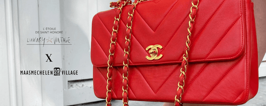 Kylä Maasmechelen Belgia / Chanel Coco Top Handle käsilaukku punainen Chevron Lamsbkin nahka / Chanel Vintage laukku / Chanel Laukku Vintage / Chanel Klassinen laukku