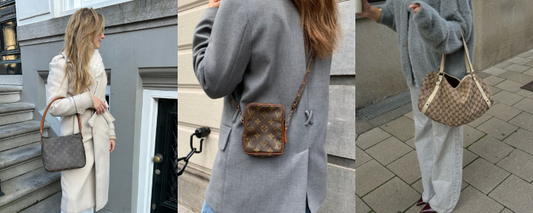 Vintage Desinger Bags Gucci Louis Vuitton Grey