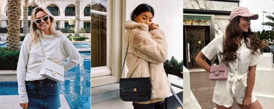 chicas con Chanel classic flap bags