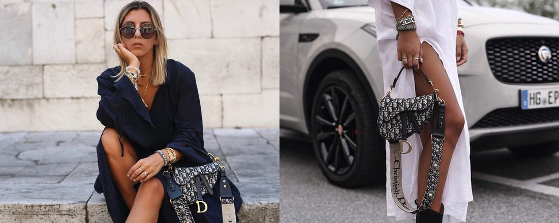 Mädchen tragen Dior Saddle bag mit Riemen mit Outfits