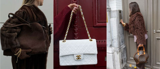 Håndtasker Chanel Louis Vuitton Vintage Brown