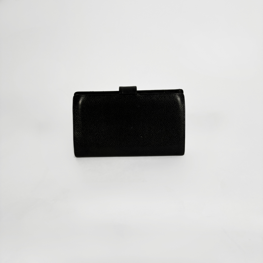 Chanel Wallet large Caviar on white background