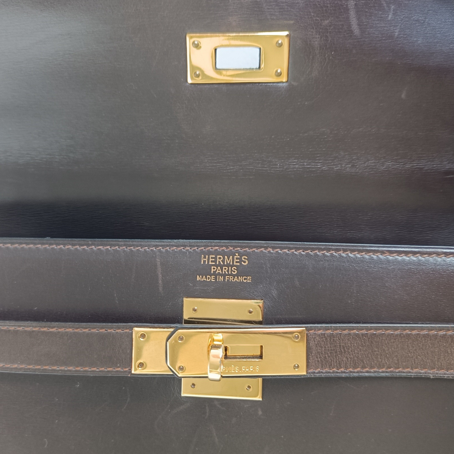 Hermès Hermès Kelly 32 Box Calf Leather - Handväskor - Etoile Luxury Vintage
