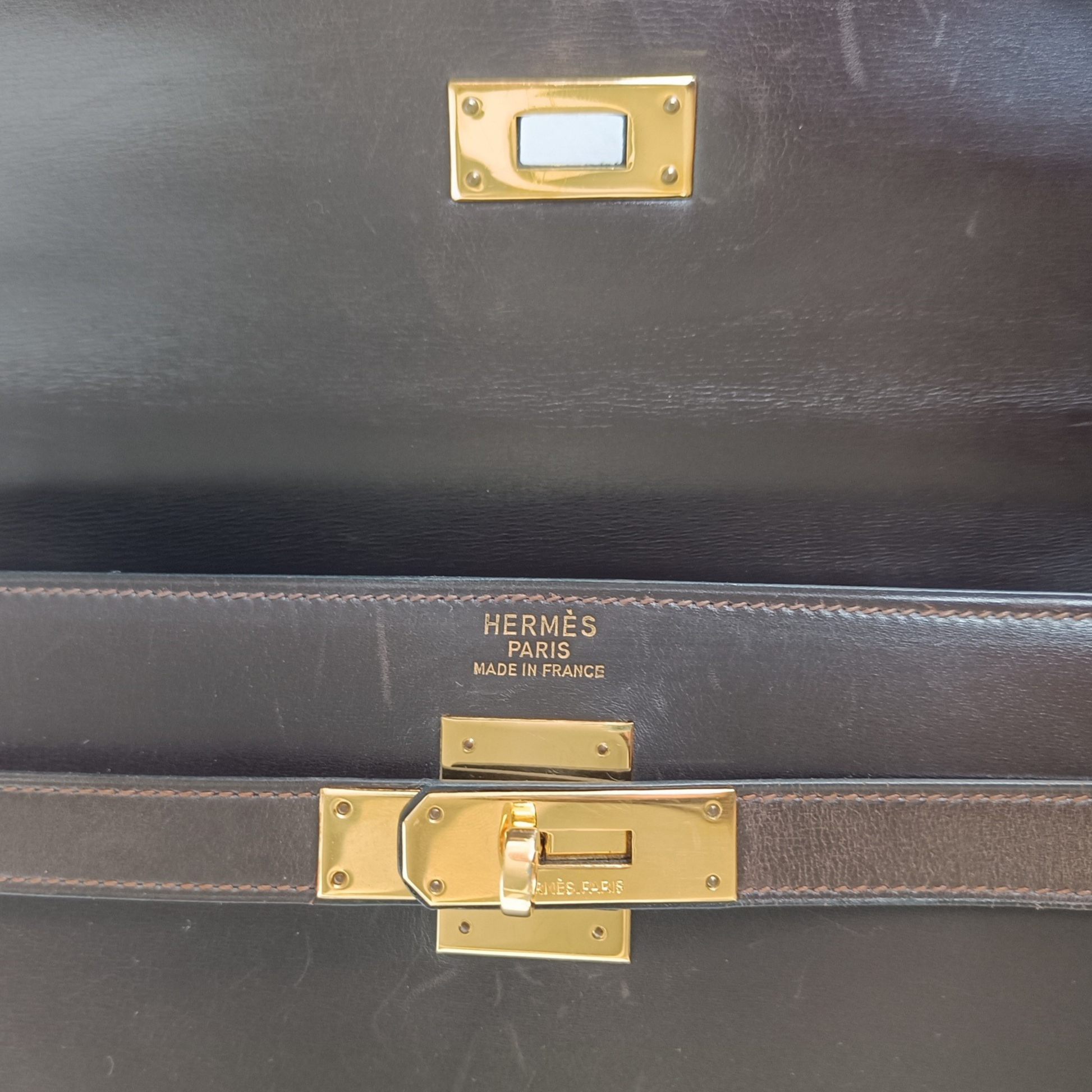 Hermès Hermès Kelly 32 æske kalveskind - Håndtasker - Etoile Luxury Vintage