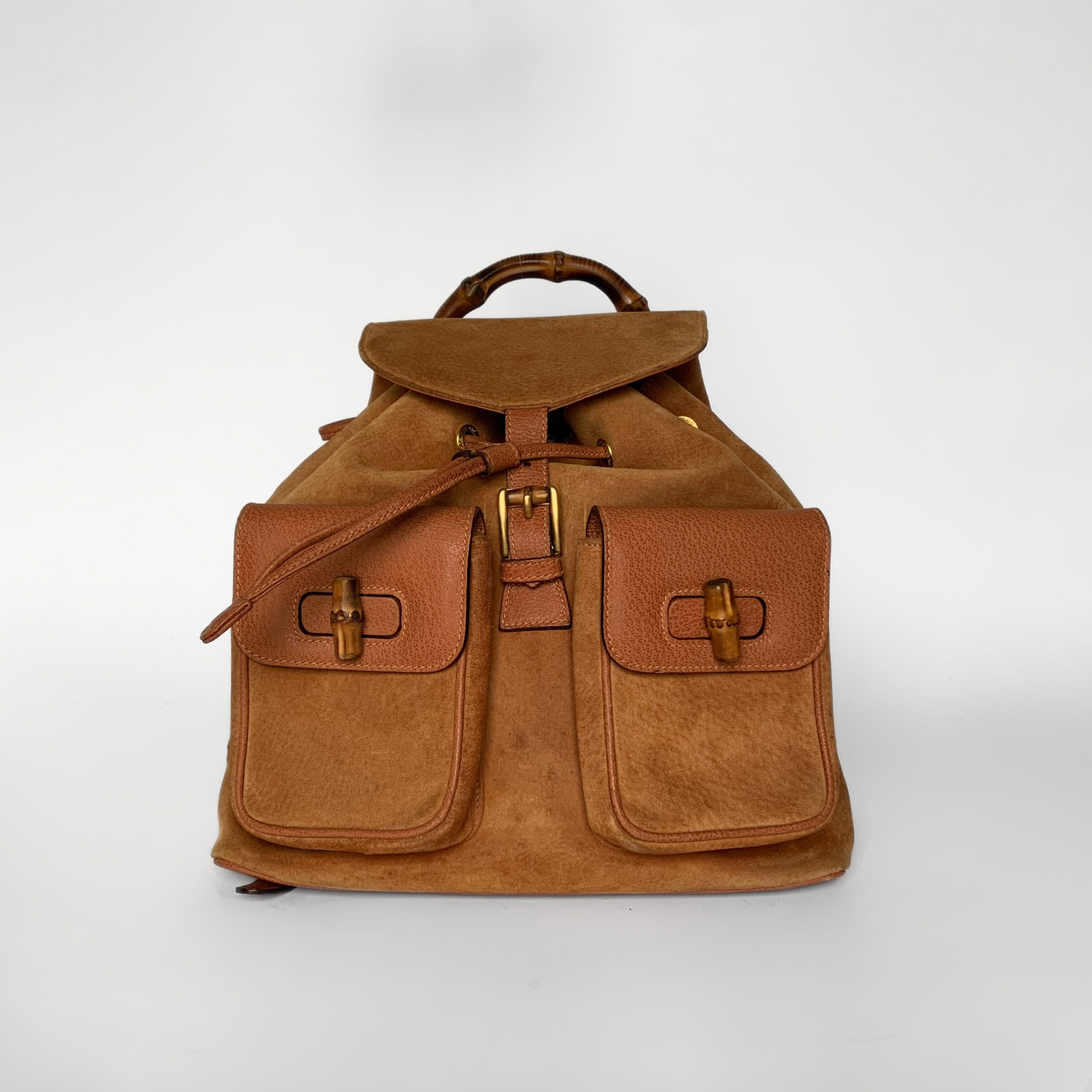 Gucci Gucci Bamboo Backpack Suède - Ryggsekker - Etoile Luxury Vintage