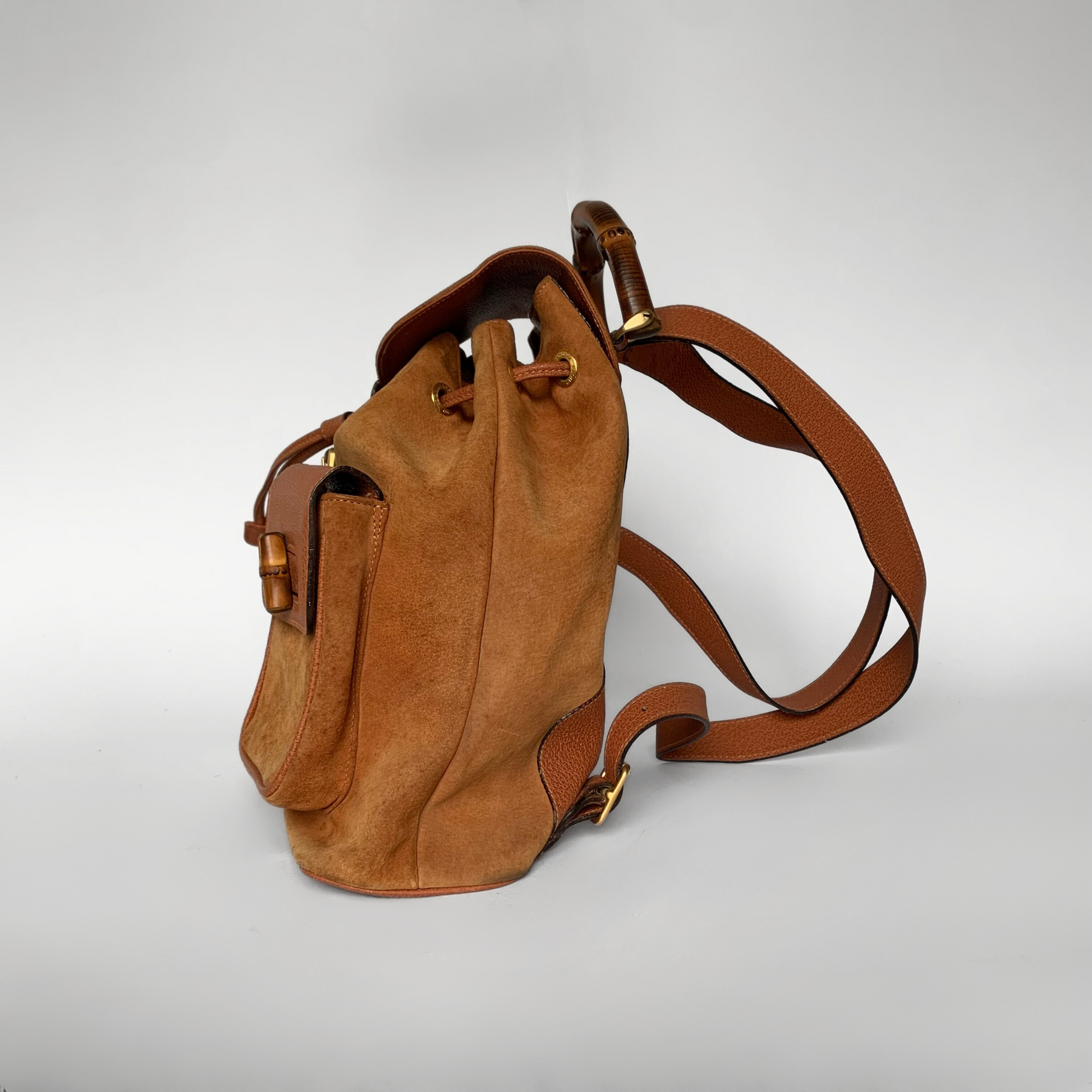 Gucci Gucci Bamboo Backpack Su&egrave;de - Backpacks - Etoile Luxury Vintage
