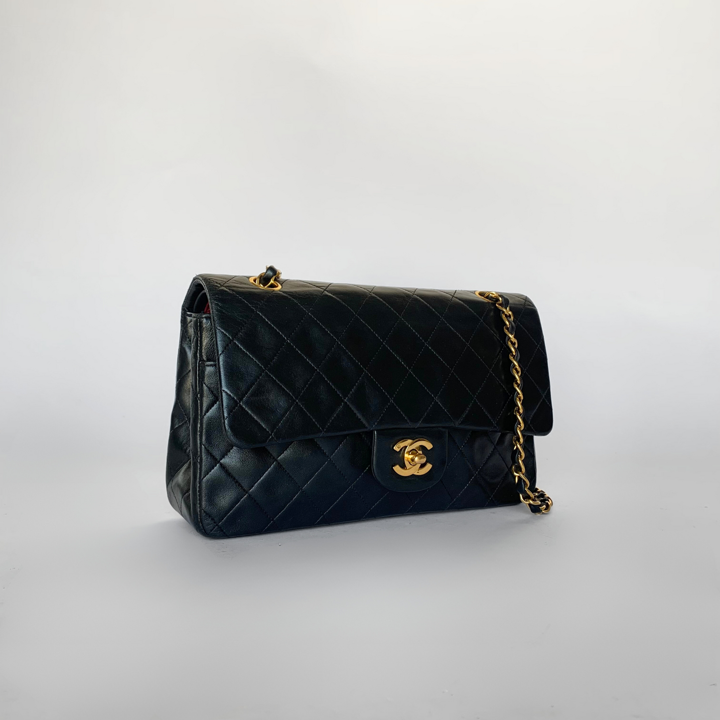 Chanel Chanel Κλασικό διπλό Flap Bag Medium Lambskin Leather - Τσάντα ώμου - Etoile Luxury Vintage