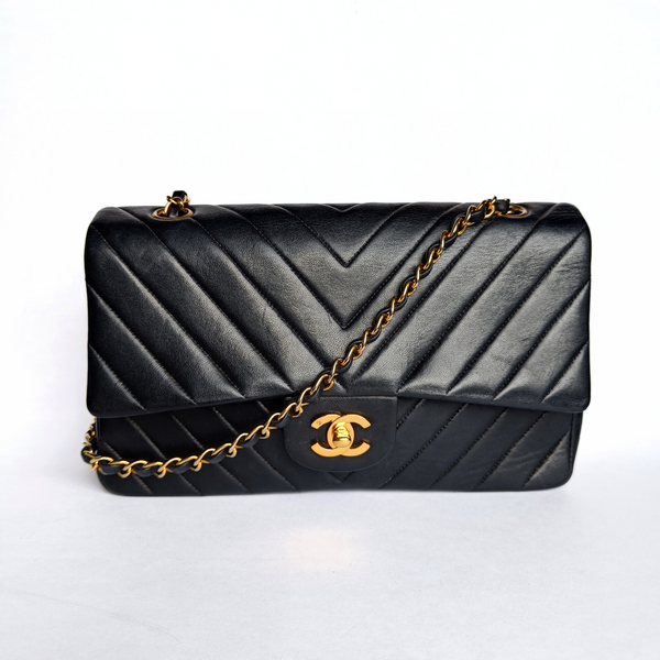 Chanel Chevron Flap Bag  Black Shoulder Bags Handbags  CHA629946  The  RealReal