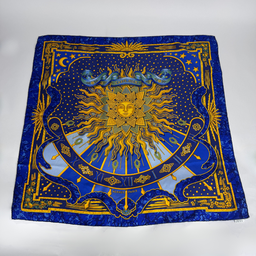 Hermes scarf on white background