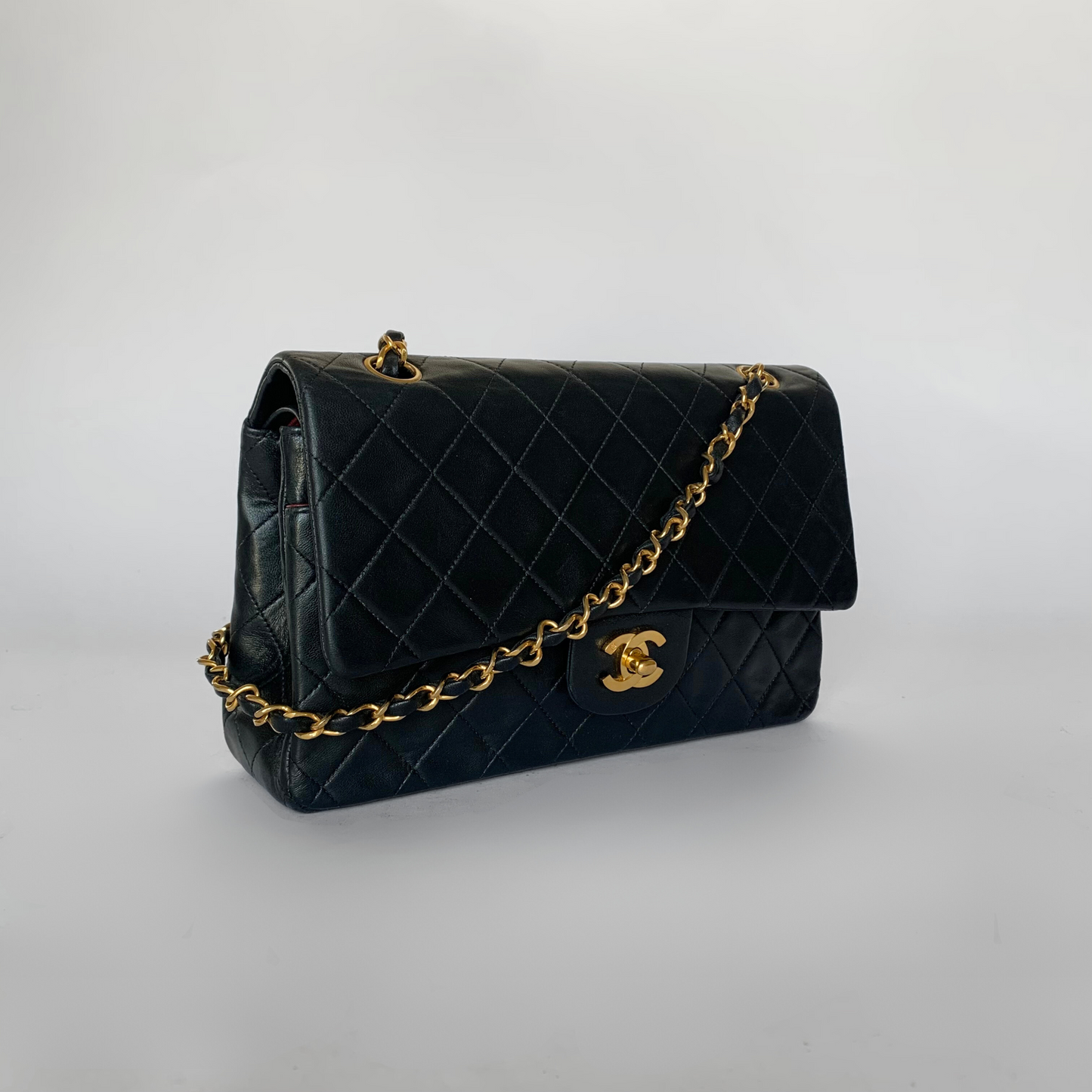 Chanel Chanel Klasyczny podwójny Flap Bag Skóra jagnięca średnia - Torba na ramię - Etoile Luxury Vintage