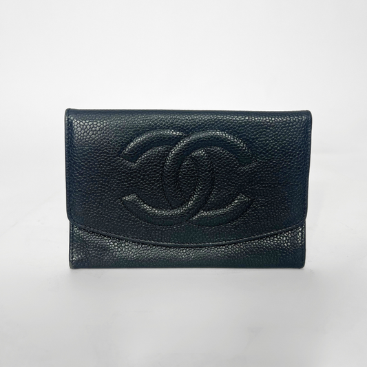 Chanel Portafoglio Medio in Pelle Caviale