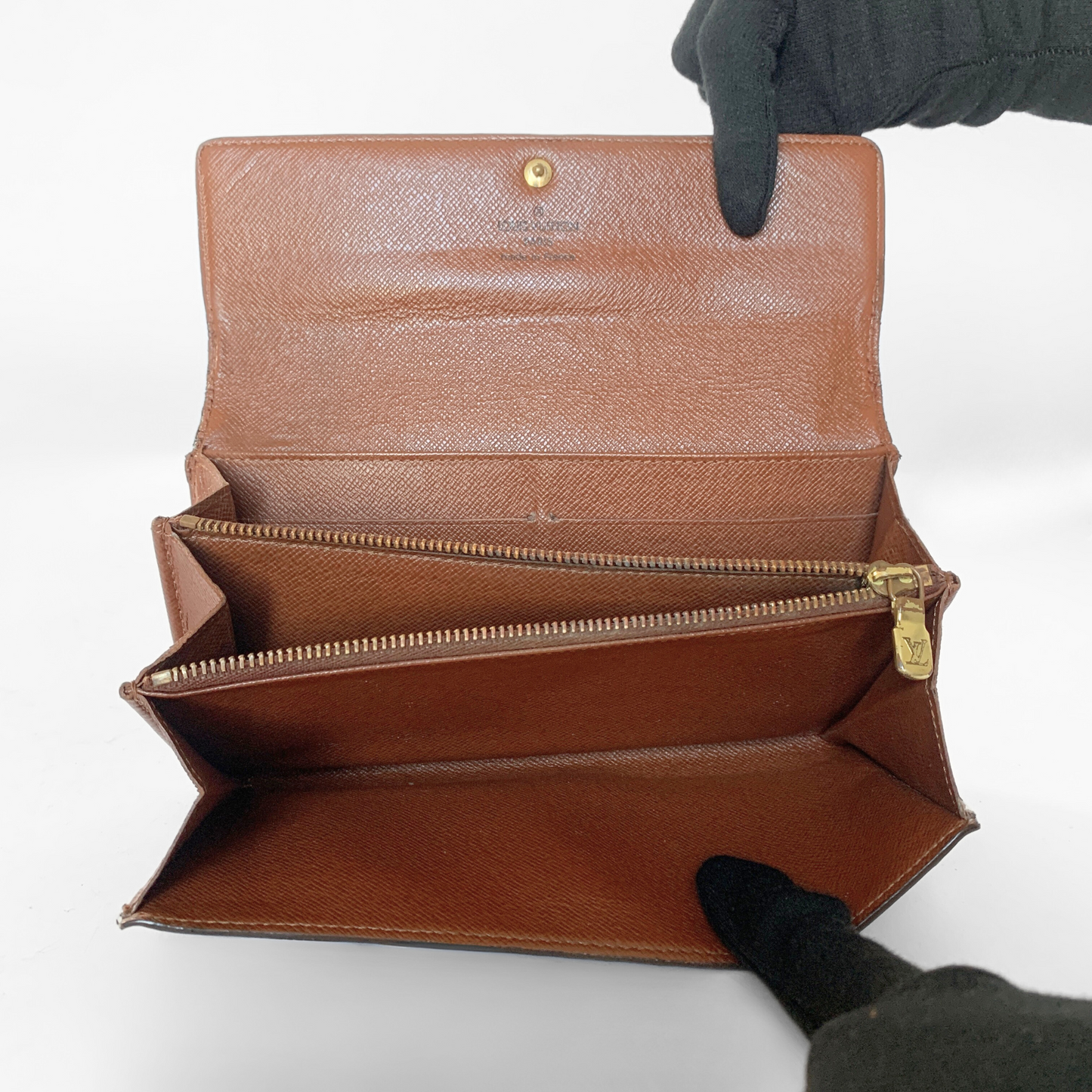 Louis Vuitton Geldbörse mit großem Monogramm-Canvas