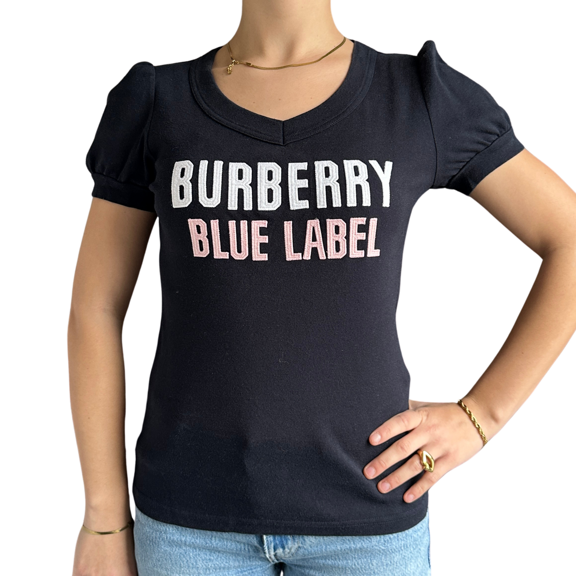 Burberry t shirt womens blue online