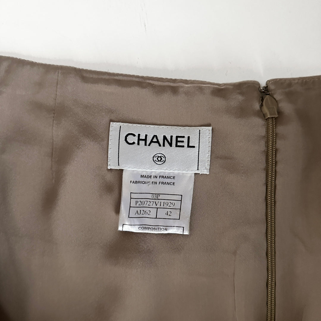 Brown Silk Chanel Skirt Amsterdam