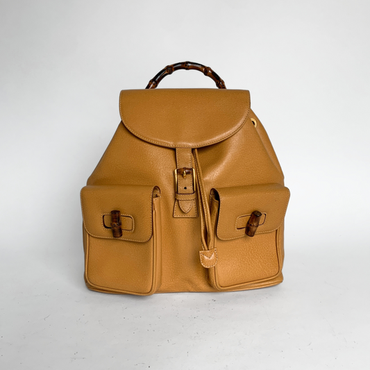 Gucci Gucci Μεγάλο Bamboo Backpack Δερμάτινο - Σακίδια πλάτης - Etoile Luxury Vintage