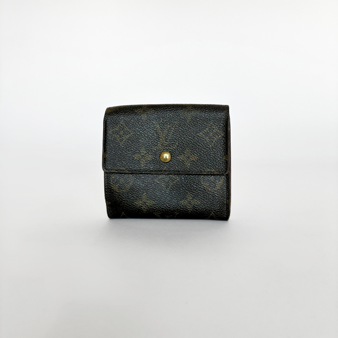 Louis Vuitton Druk Brieftasche Monogramm Leinwand