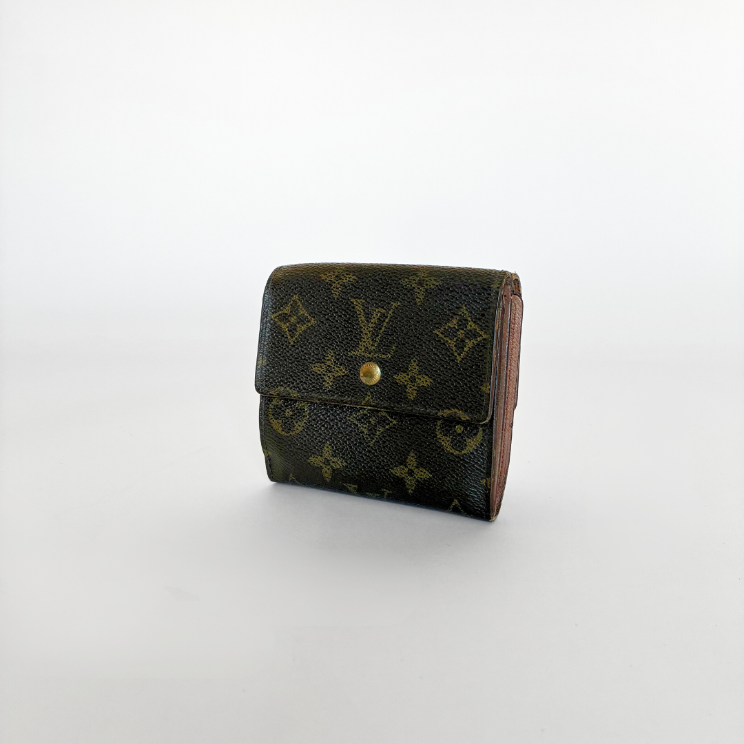 Louis Vuitton Druk Brieftasche Monogramm Leinwand