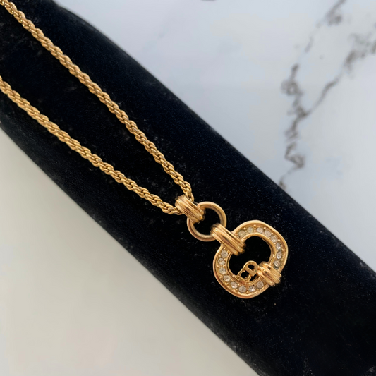 Dior Dior Necklace Gold Colored Metal - Necklaces - Etoile Luxury Vintage