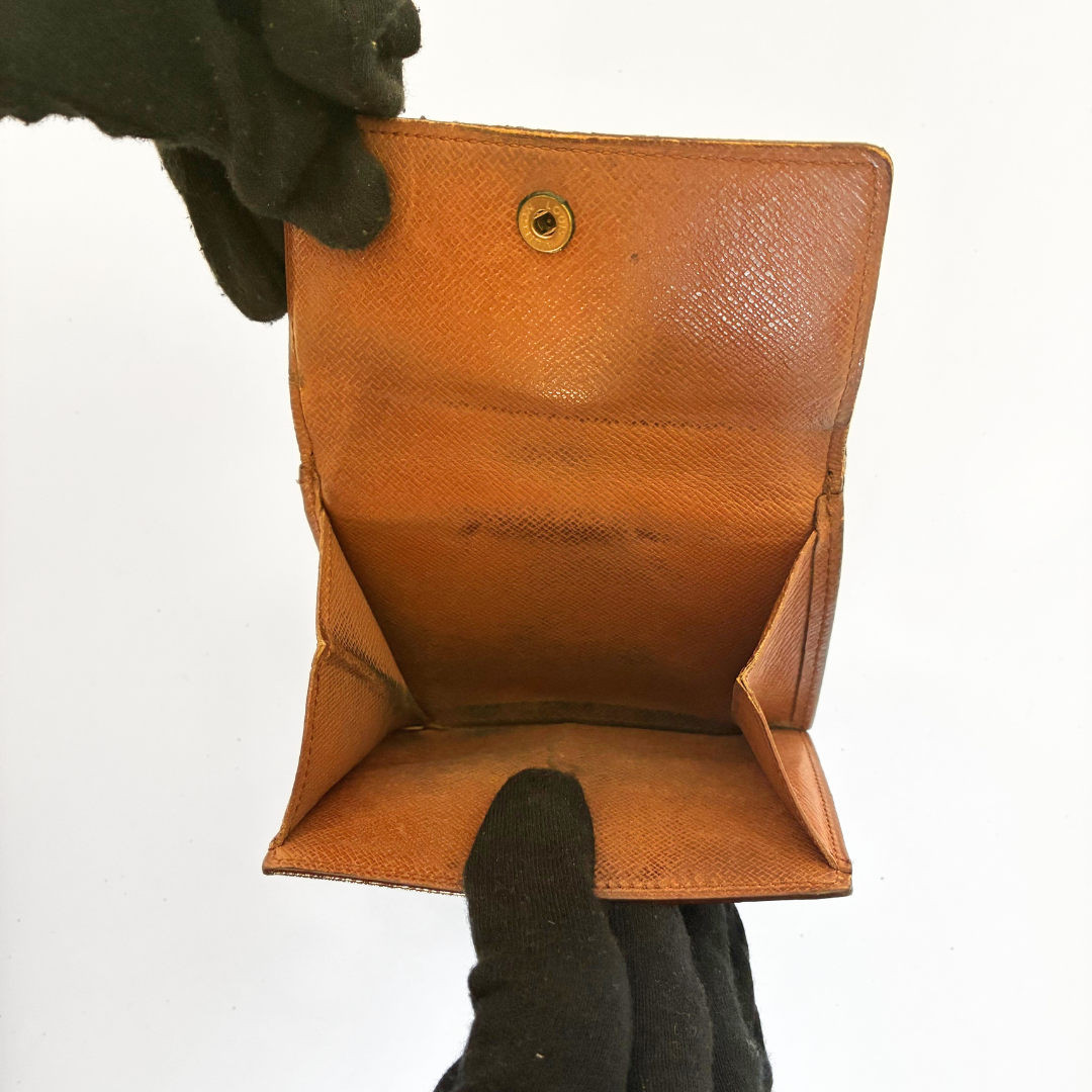 Louis Vuitton Druk Brieftasche Monogramm Leinwand