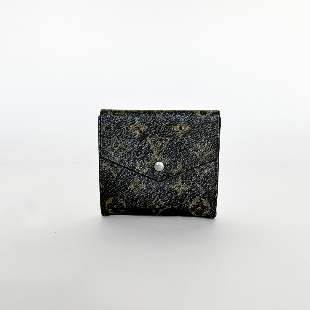 Louis Vuitton Druk Brieftasche Monogramm Leinwand
