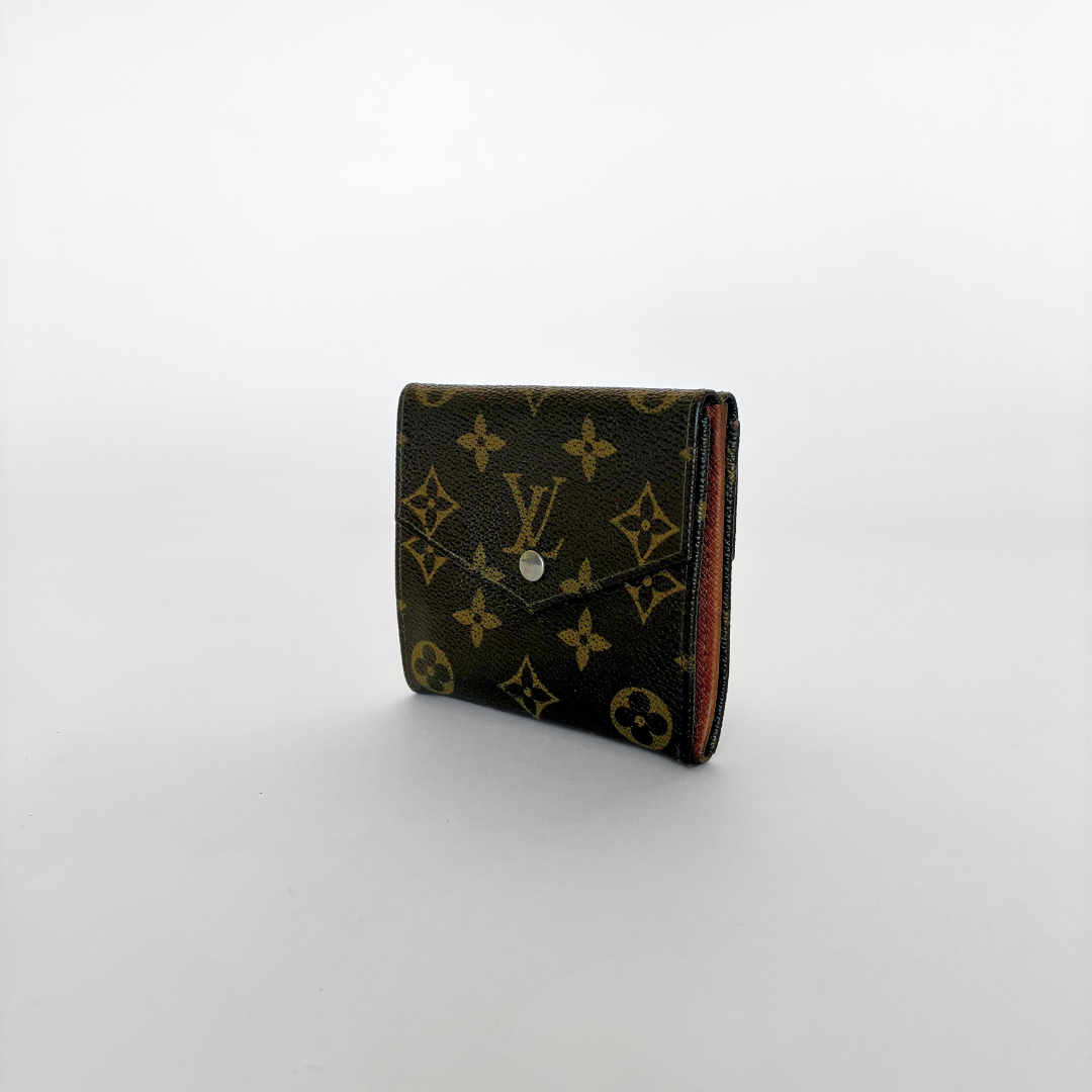 Louis Vuitton Druk Brieftasche Monogramm Leinwand