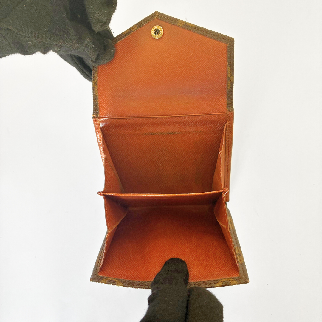 Louis Vuitton Druk Brieftasche Monogramm Leinwand