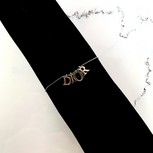 Dior Necklace Silver Colored Metal