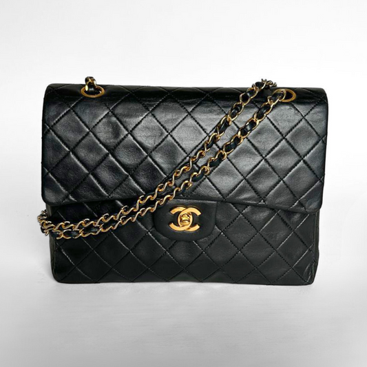 Chanel Neliömäinen kaksinkertainen Flap Bag Klassinen lampaannahka