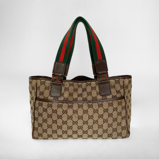 Gucci Gucci Supreme Sherry Tote Monogram Canvas - Shoppers - Etoile Luxury Vintage