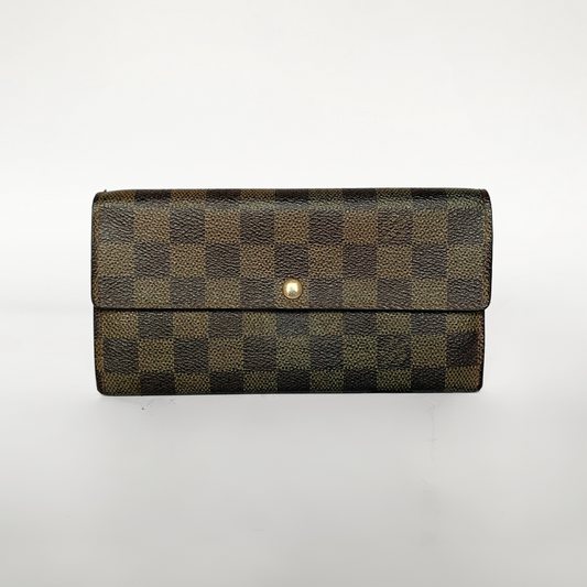 Louis Vuitton Louis Vuitton Wallet Large Damier Ebene Καμβάς - πορτοφόλι - Etoile Luxury Vintage