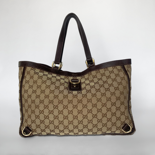 Gucci Gucci Abbey Canvas Skuldertaske - Håndtasker - Etoile Luxury Vintage