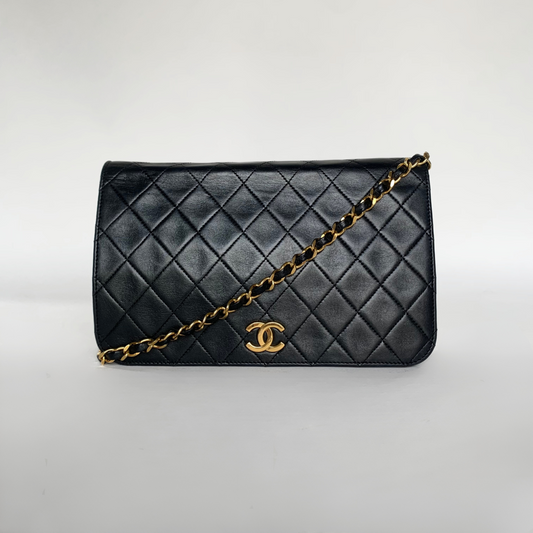 Chanel enslig Flap Bag Lammeskinnskinn