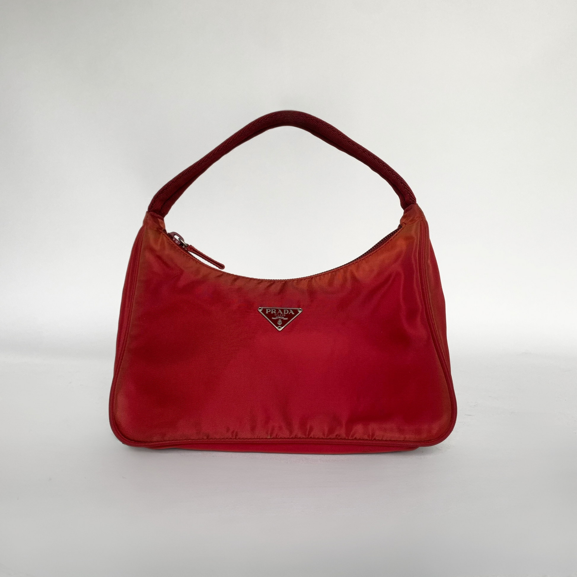 Red nylon prada bag online