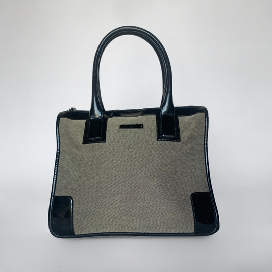 Gucci Gucci Enamel Handbag Canvas &amp; Leather - Handbags - Etoile Luxury Vintage