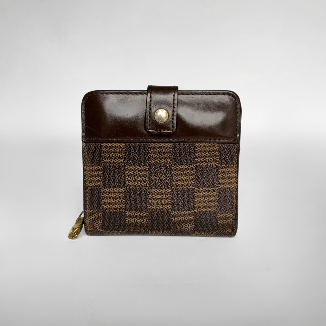 Louis Vuitton Louis Vuitton Kompakt lommebok med glidelås Damier Ebene Canvas - lommebok - Etoile Luxury Vintage
