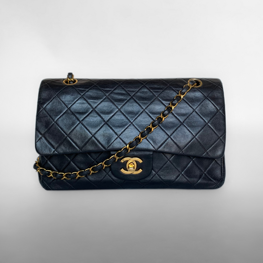Chanel Chanel Medium dobbel Classic Flap Bag Lammeskinn - Skulderveske - Etoile Luxury Vintage